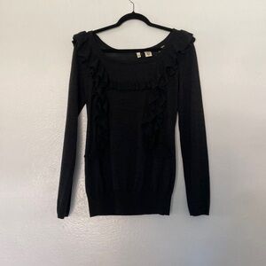Anthropologie Moth ruffle sweater